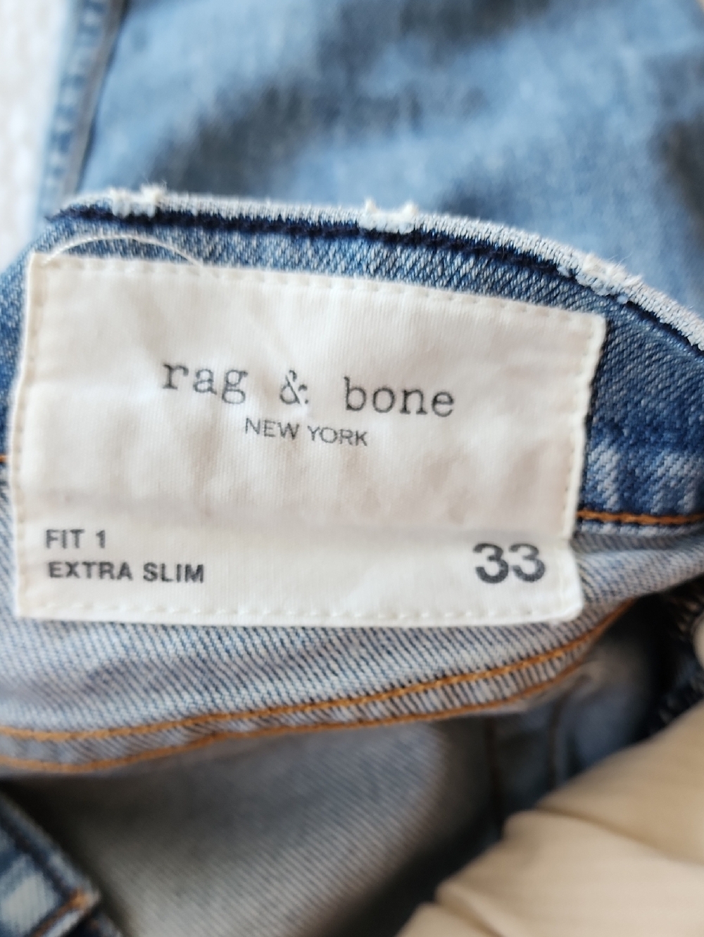 Rag & Bone New York Fit 1 Extra Slim Blue Jeans - Picture 10 of 10